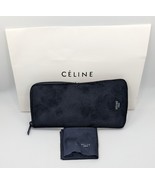 Celine Soft Zipper Suede Pouch Black for Eyeglasses w/ Cloth - £37.38 GBP