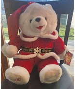 Christmas Teddy Bear Stuffed Animal Vintage Plush - $292.77 MXN