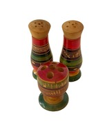 Wood Salt and Pepper Set w/ Toothpick Holder Mexico Puerto Rico Souvenir... - £25.74 GBP