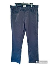 Weatherproof Vintage Mens 34x30 Gray Straight Fit Flat Front 5 Pocket Te... - $17.95
