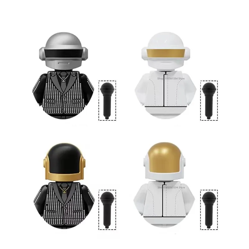 Famous Rock Singer Daft Punk Bricks Doll Mini Action Figures Assemble - £11.33 GBP+