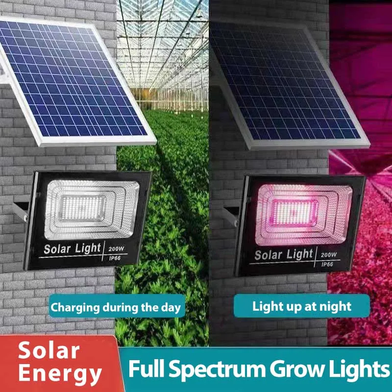 Solar LED Grow Light Full Spectrum Floodlight Plant Growing Light Waterp... - £92.77 GBP