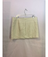 Express Faux Leather White Creme Nude Bandage Miniskirt Mini Skirt Sz 14 x - $25.00