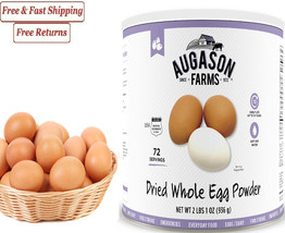 Augason Farms Gluten Free, Dried Whole Powdered Eggs, 2 lbs- 1 oz, 10 Can - £117.08 GBP