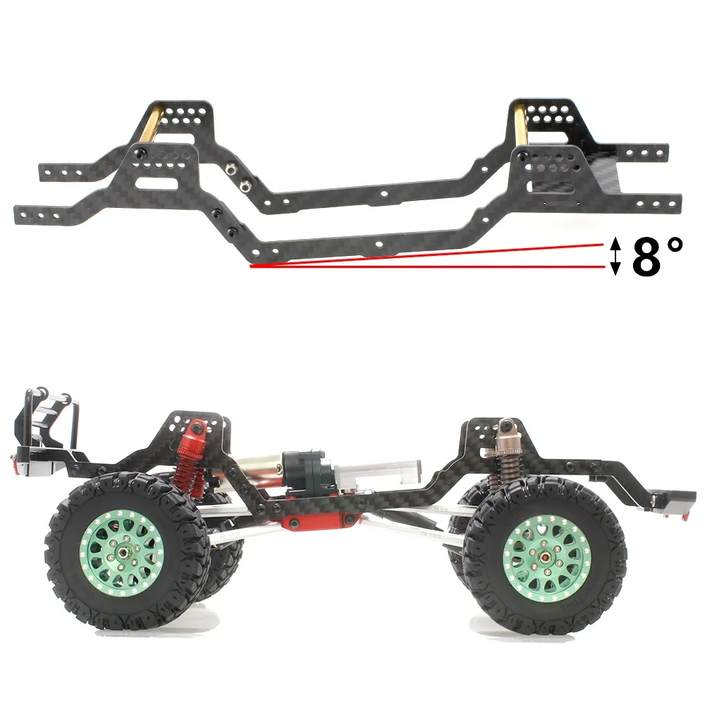 TRX4M LCG Carbon Fiber Chassis Kit Frame Girder Rail for 1/18 RC Crawler... - $29.92