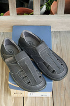 Propét ~ Sz 13W(E) Mens Hook &amp; Loop Leather Jack Fisherman Sandals Shoe MSA013S - £43.95 GBP