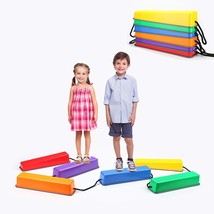 Upgraded Balance Beams Stepping Stones For Kids, 6 Pc. Set, Indoor &amp; Out... - £120.21 GBP