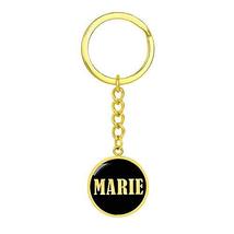 Marie v02 - Luxury Keychain 18K Yellow Gold Finish Personalized Name - £27.50 GBP