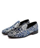mens dress shoes Handmade Flower Pattern Embroidery Retro Party mens dre... - £39.49 GBP
