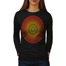 Wellcoda Mandala Art Round Womens Long Sleeve T-shirt, Graphic Casual Design - £18.90 GBP