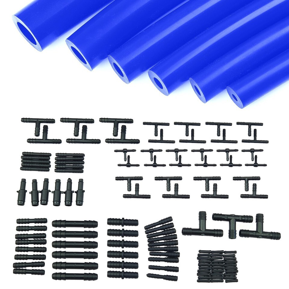 Vacuum Hose Kit Silicone 5FT 6PCS 113 Connectors High Performance Automo... - $34.53