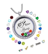 Floating Living Memory Locket with Charms and - £49.91 GBP