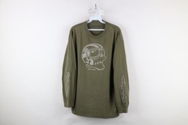 Vtg Troy Lee Designs Mens Large Faded Spell Out Skull Racing Long Sleeve T-Shirt - £38.25 GBP