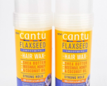 Cantu Flaxseed Smoothing Hair Wax Strong Hold 2 Oz Each Lot Of 2 - $38.65