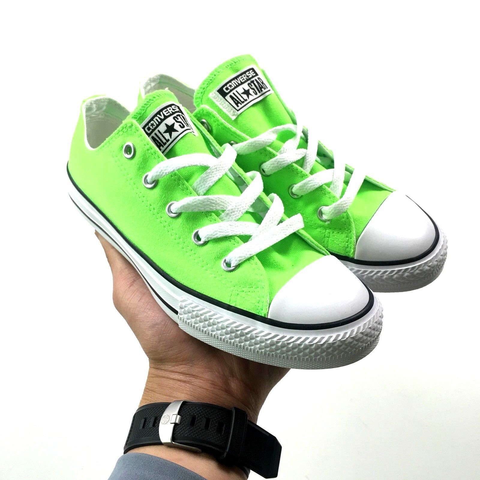 Converse Womens Chuck Taylor OX Green Gecko White Sneakers Size 5 NEW $35 A1 - £9.64 GBP