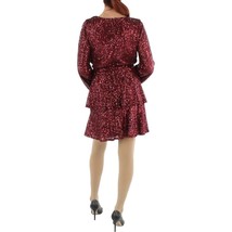 TRIXXI Juniors&#39; Long-Sleeve Tie-Waist Sequin Dress Wine Size 3 $89 - £26.90 GBP