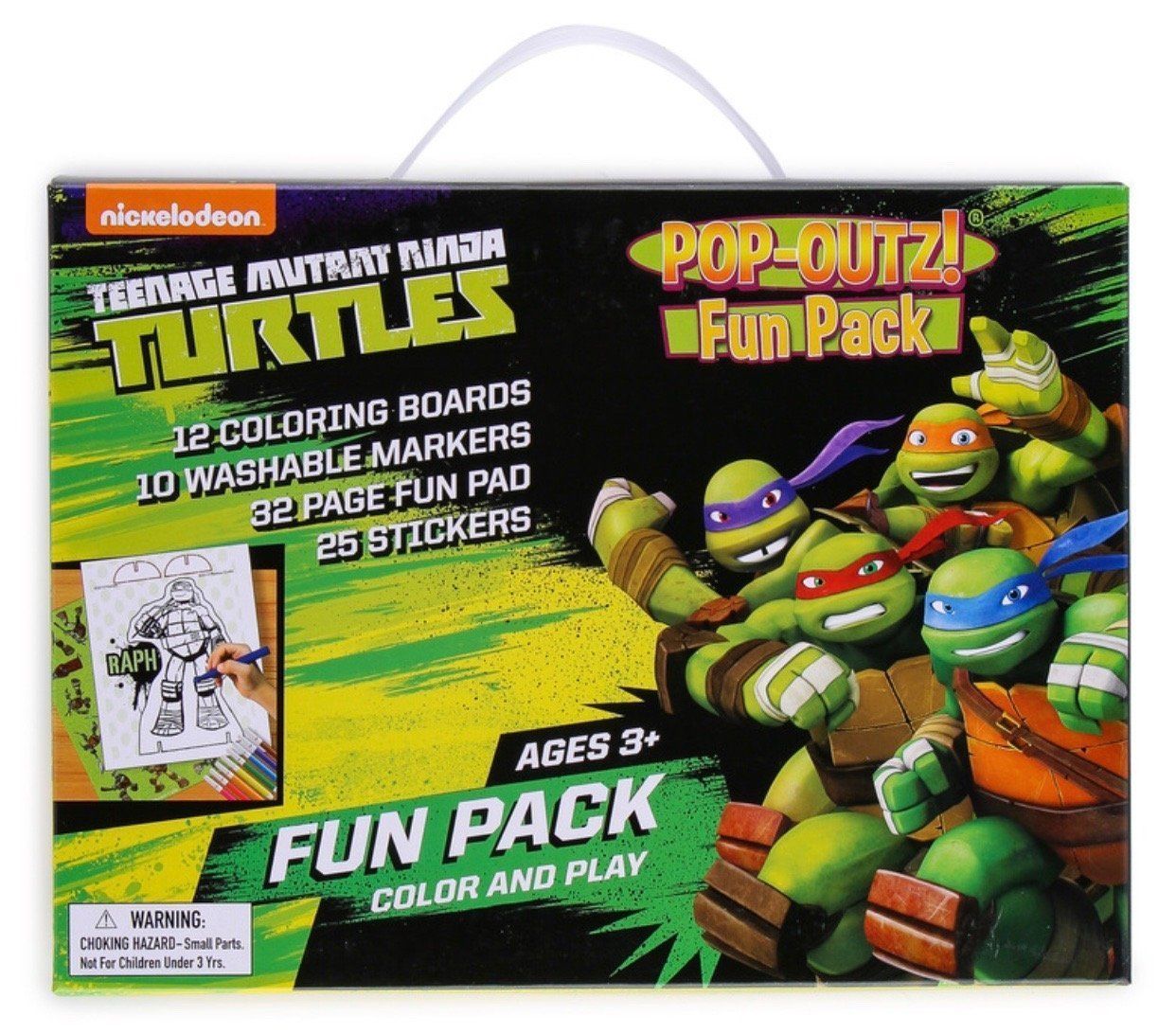 Ninja Turtles Pop-Outz Fun Pack Coloring &amp; Play with over 50 Pieces Fun ... - $6.79