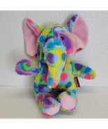 Adventure Planet Elephant Rainbow Multicolor Neon Plush Soft - $248.06 MXN