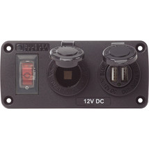 Blue Sea 4363 Water Resistant USB Accessory Panels - 15A Circuit Breaker... - £48.29 GBP