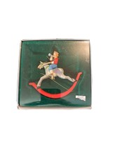 1987 Vintage Enesco Ornament, Boy on Rocking Horse - NOS - £10.80 GBP