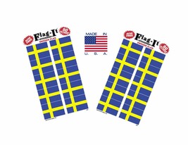 Made in The USA! 2 Packs of Flag-It Sweden Flag Stickers, 100 Swedish St... - $11.95
