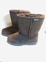 Bearpaw Emma Brown Mid Calf  Pull On Suede Fleece Lined Boots Size  9 New - £35.28 GBP