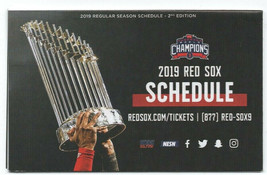 2019 Boston Red Sox Pocket Schedule 2nd Edition Dunkin Donuts - £0.93 GBP