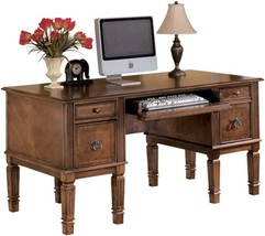 Signature Design by Ashley Hamlyn Traditional Home Office Desk with Storage and  - £1,127.84 GBP