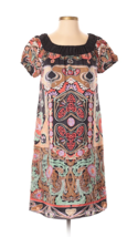 Anna Sui For Anthropologie A-line Boho Silk Art Nouveau Dress 4 - £47.47 GBP