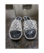 Steve Madden Sandals Women&#39;s Size 8 Black Synthetic Studded Rhinestone S... - $33.85 CAD