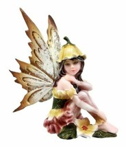 Daydreaming Tribal Daffodil Flower Girl Fantasy Fairy Garden Mini Figurine 4&quot;H - £21.57 GBP