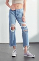 Kancan rania high rise distressed jean in Medium Wash - size 9/28 - £23.80 GBP