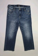 Liverpool The Crop Flare Jeans 12/31 Blue Millpond Style LM7712SS8 Stret... - $19.07