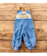 Vintage Baby Boy Blue Health-Tex 3mo Corduroy Bear Overalls 70&#39;s - €26,04 EUR