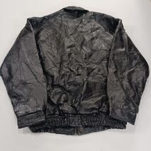 Italian Stone Design Men's Black Navarre Genuine Leather Full Zip Jacket Size XL image 2