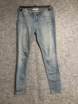 Bullhead Black Jeans Junior Size 11 Tapered Leg Blue Denim Embellished Studded - £9.23 GBP