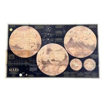 National Geographic 1973 Mars Map Poster Of The Red Planet VTG 22&quot;x38&quot; 2... - £13.91 GBP