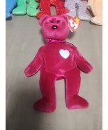 RARE Retired Original Beanie Baby PInk Bear &#39;Valentina&#39; 1999 Error Tag - $20.58 CAD