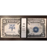 $100 In 1899 $5 Bills Prop/Play Money Silver Certificate Act. Size India... - £8.64 GBP