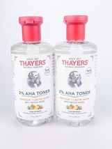 Thayers 2% AHA Exfoliating Toner Glycolic Acid Lactic Acid Witch Hazel Lot of 2 - £20.50 GBP