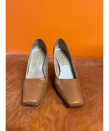 Vintage Women&#39;s Shoes, Nickels,  Light Brown/Tan Heels, size 7.5, low heel - £23.35 GBP