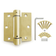 Grip Tight Tools SHIG35-B 3 1/2&quot; x 3 1/2&quot; Spring Loaded Hinge Residential Brass - £17.26 GBP