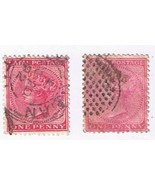 Stamps 1882 Natal Queen Victoria 1p Rose Used Multi Diamond Cancel Lot Of 2 - $2.13