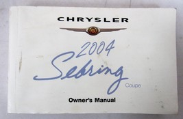 2004 Chrysler Sebring Coupe Owners Manual [Paperback] Chrysler - $48.99