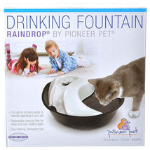 Pioneer Pet Raindrop Plastic Drinking Fountain with Replaceable Charcoal... - £29.84 GBP