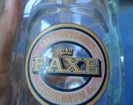 VTG Vintage FAXE Bryggeri Premium Beer Tankard Glass Mug Ales Lagers 1l marked - £11.54 GBP