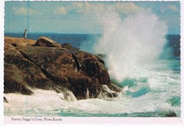 Nova Scotia Postcard Scenic Peggy&#39;s Cove Lighthouse Point - $2.96