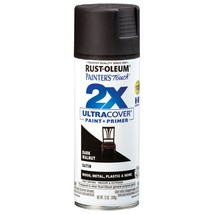 Rust-Oleum Painter&#39;s Touch Ultra Cover 2X Spray Paint 12oz-Satin Dark Walnut - £27.54 GBP