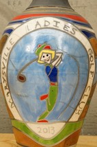 Van Flut Studio Art Pottery Vase Marysville Ladies Golf Club OSU Oregon ... - £151.45 GBP