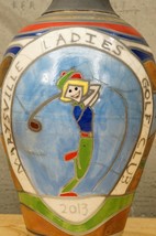 Van Flut Studio Art Pottery Vase Marysville Ladies Golf Club OSU Oregon ... - $193.04